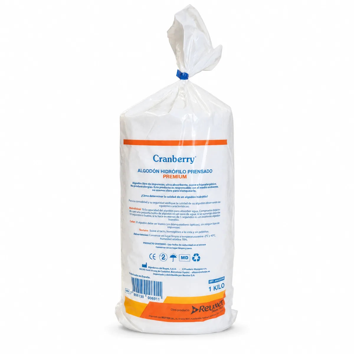 Algodón Hidrófilo Prensado Premium 1 kg Cranberry