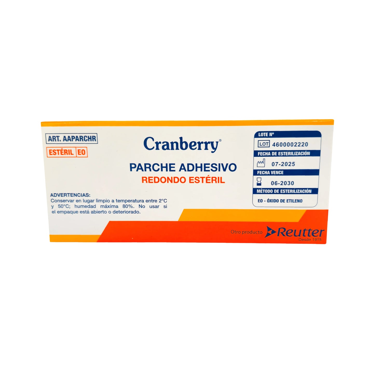 Parche Curita Redondo Impermeable Estéril Cranberry Caja x100