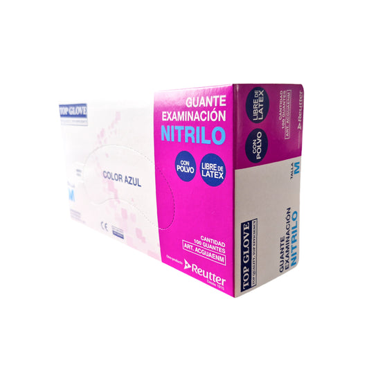 Guante de Nitrilo Examinación Top Glove Caja por 100