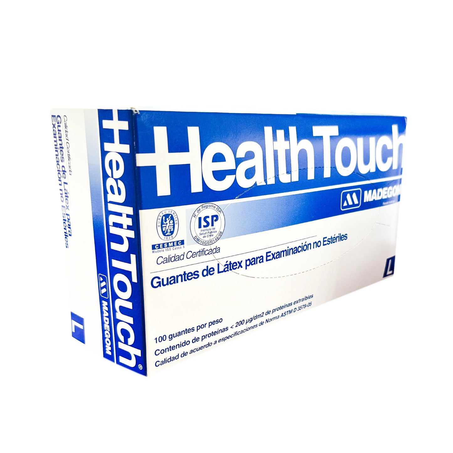 Guante de Látex Examinación Health Touch Caja por 100