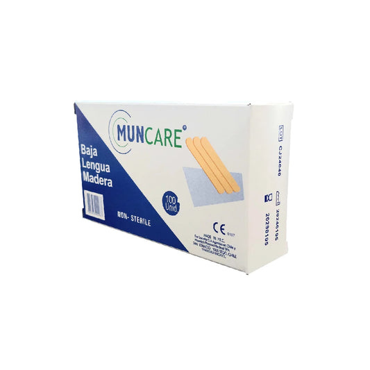 Bajalenguas de Madera Desechable Muncare x100