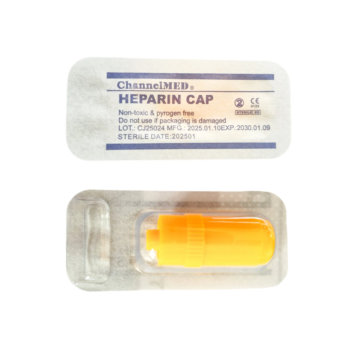 Tapa de Heparina Amarillo ChannelMED – x100