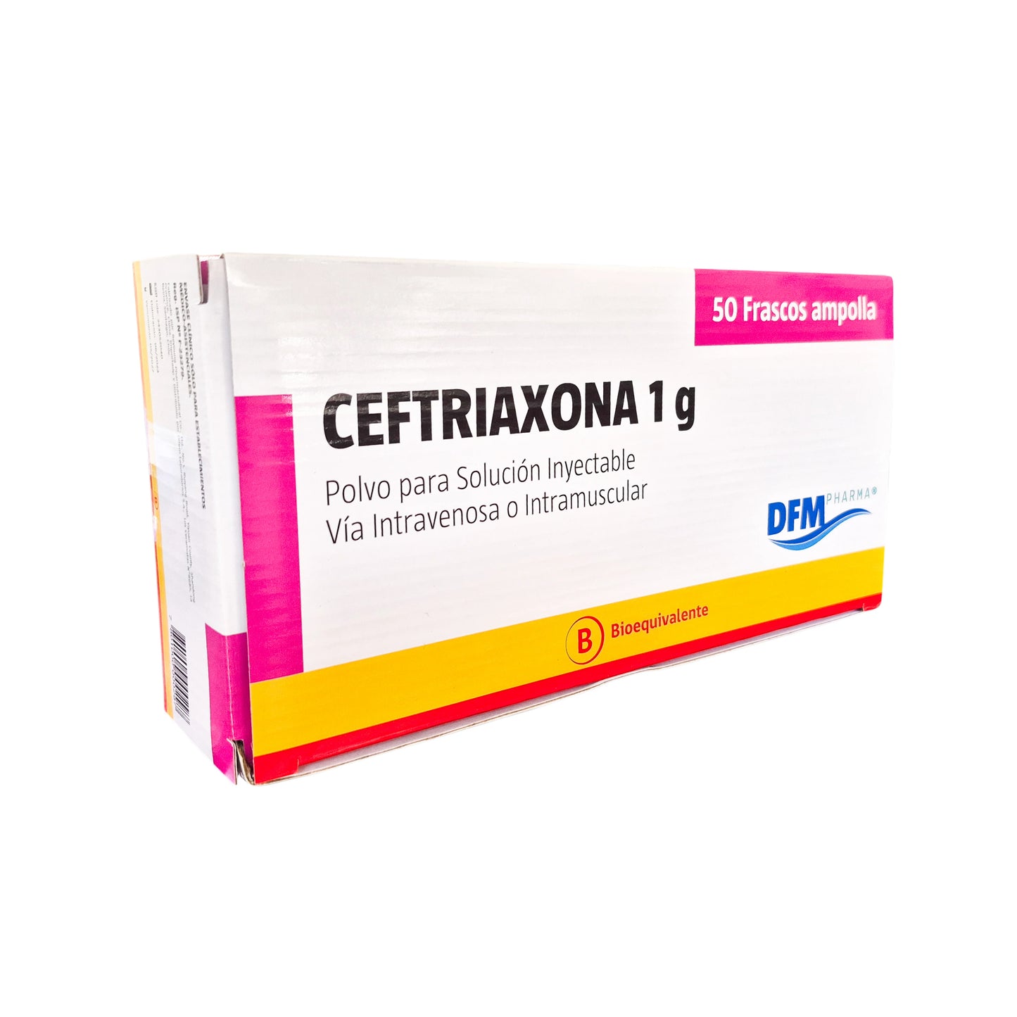 Ceftriaxona 1 g IV/IM 50 Frasco Ampolla