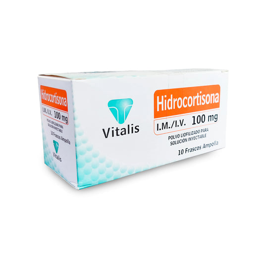 Hidrocortisona 100mg Inyectable IV/IM Vitalis