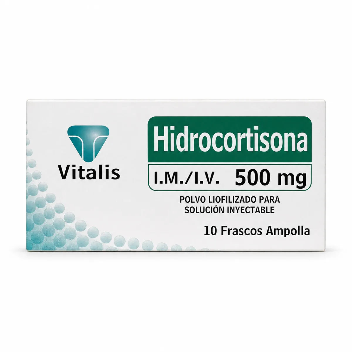 Hidrocortisona 500 mg Liofilizado para Solución Inyectable Vitalis (x10)