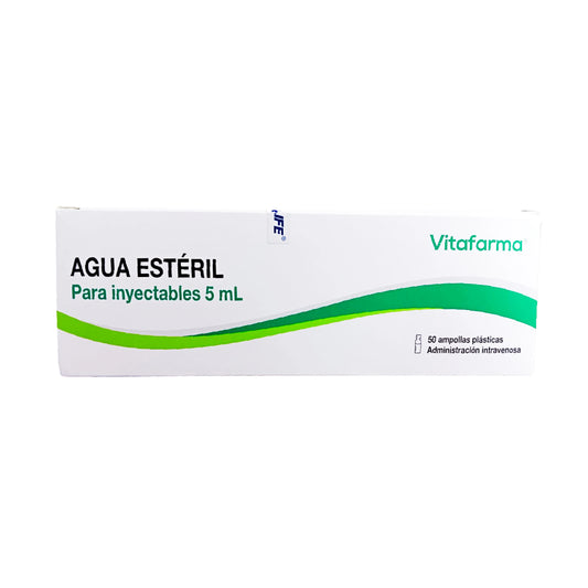 Agua Estéril para Inyectables Vitafarma 5mL