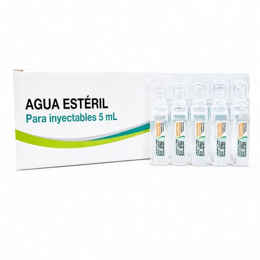 Agua Estéril para Inyectables 5mL x100 Vitafarma