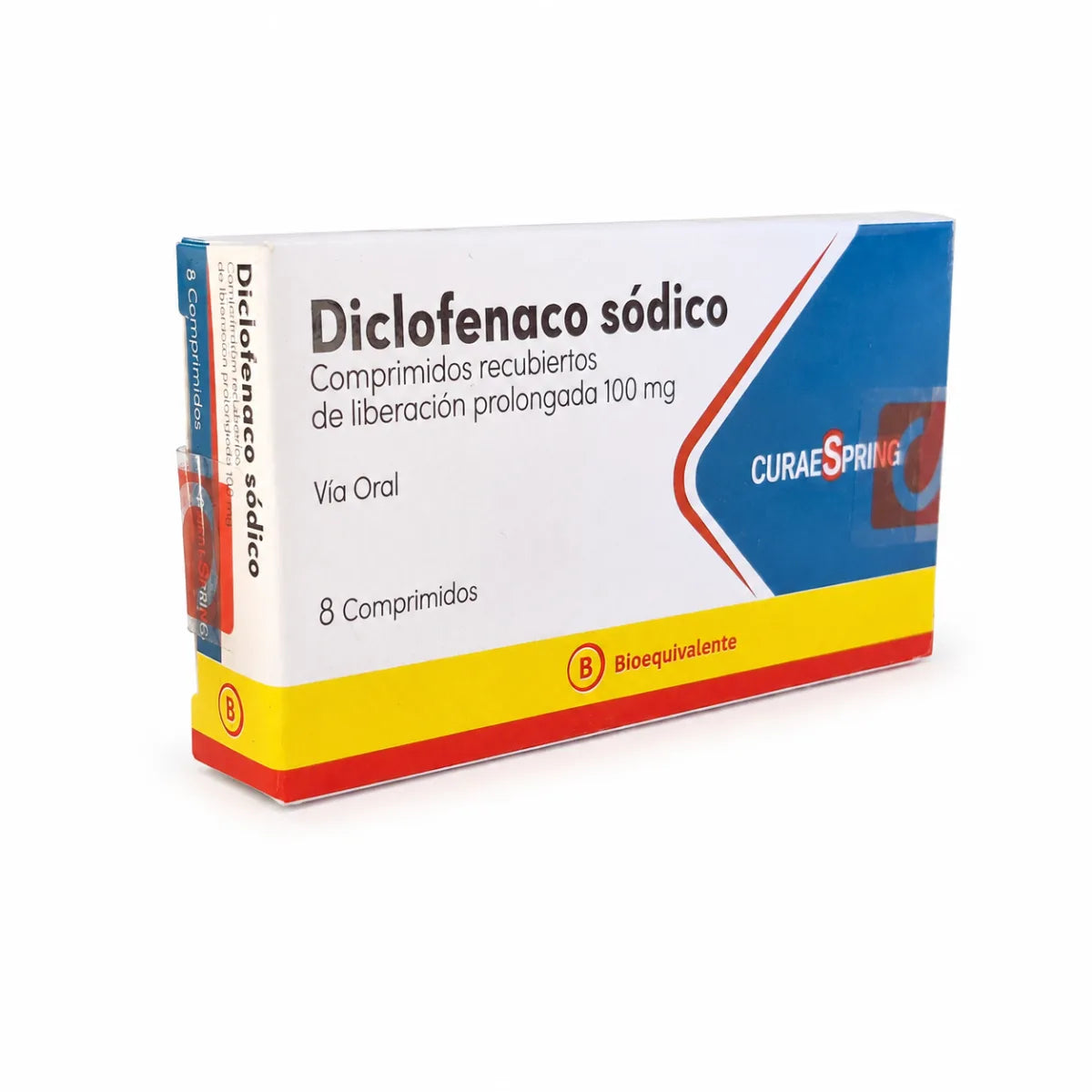 Diclofenaco Sódico 100 mg Comprimidos LP x8