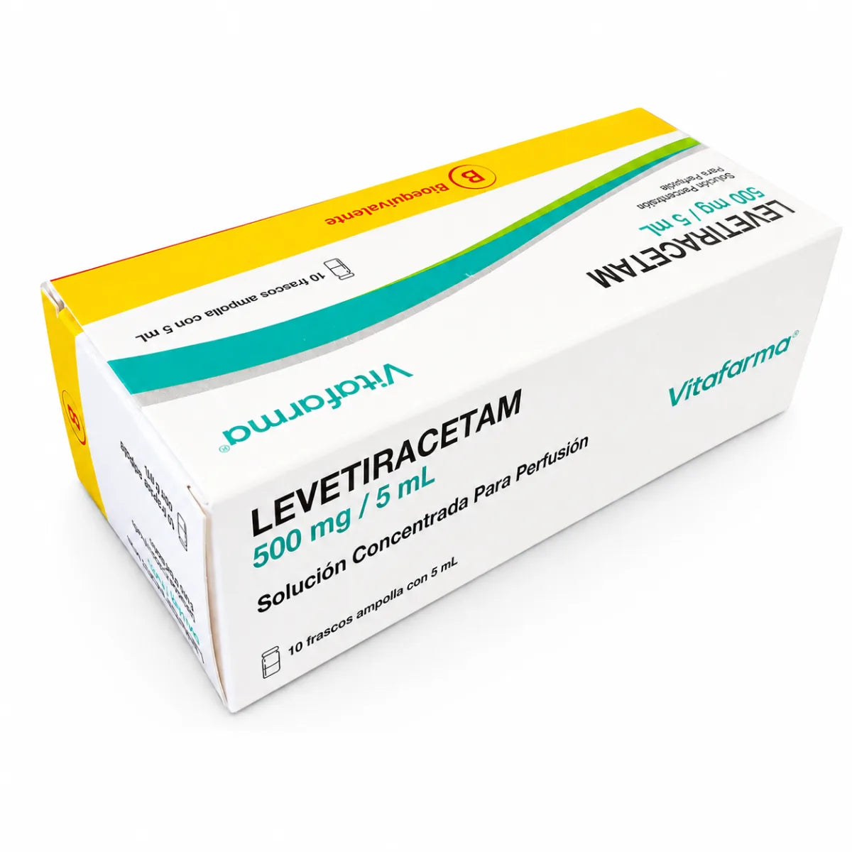 Levetiracetam 500 mg/5 mL Solución Concentrada para Perfusión Vitafarma (x10)