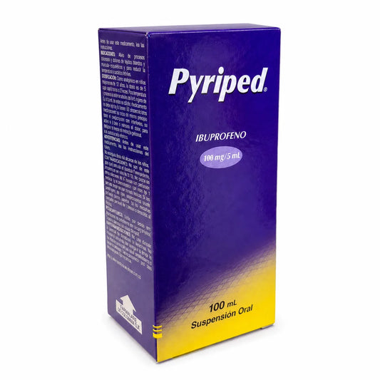 PYRIPED Ibuprofeno 100mg/5mL Suspensión Oral Mintlab