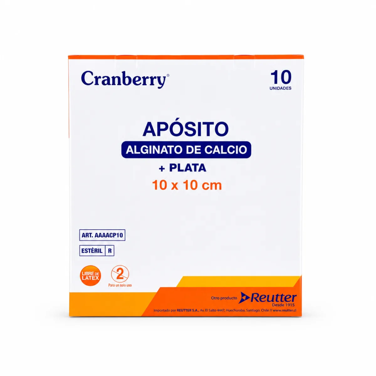 Apósito de Alginato de Calcio + Plata Cranberry