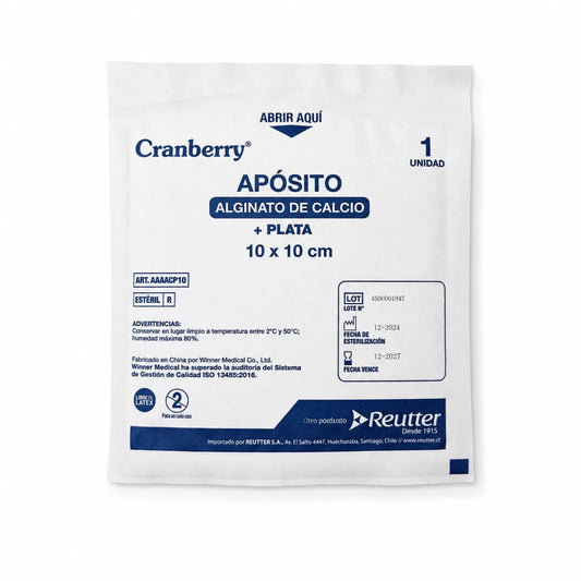 Apósito de Alginato de Calcio + Plata Cranberry
