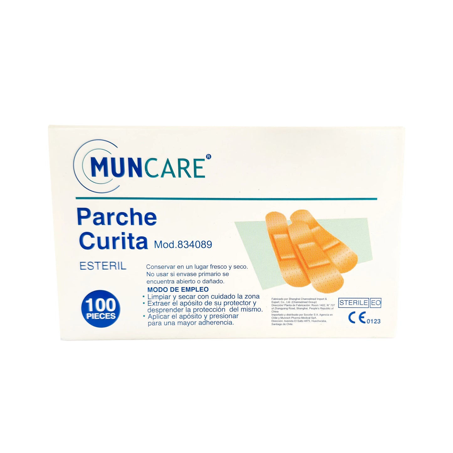 Parche Curita Estéril Muncare x100