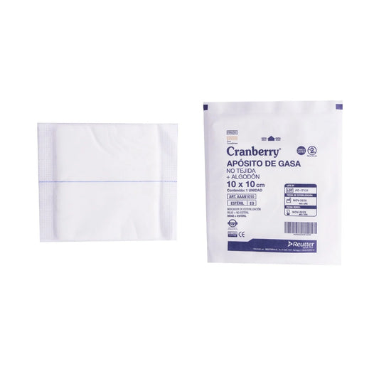 Apósito de Gasa No Tejida con Algodón Estéril Cranberry