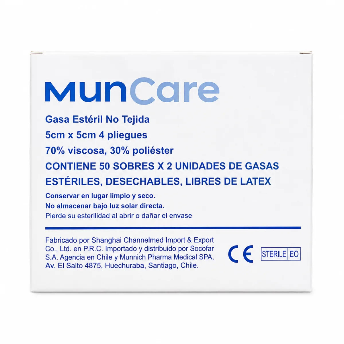 Gasa No Tejida Estéril Muncare x50 (x2)