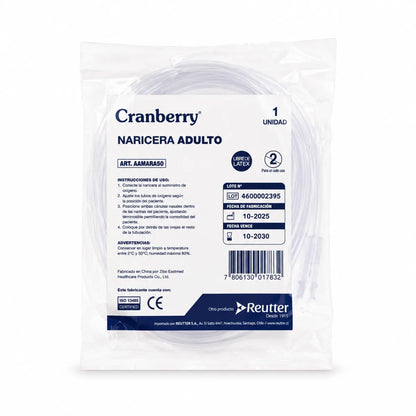 Naricera (Cánula Nasal) de Oxígeno Cranberry