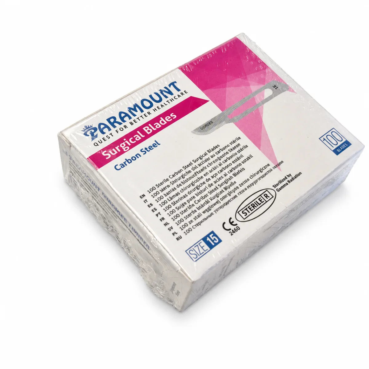 Hojas de Bisturí Estériles x100 Paramount N° 15