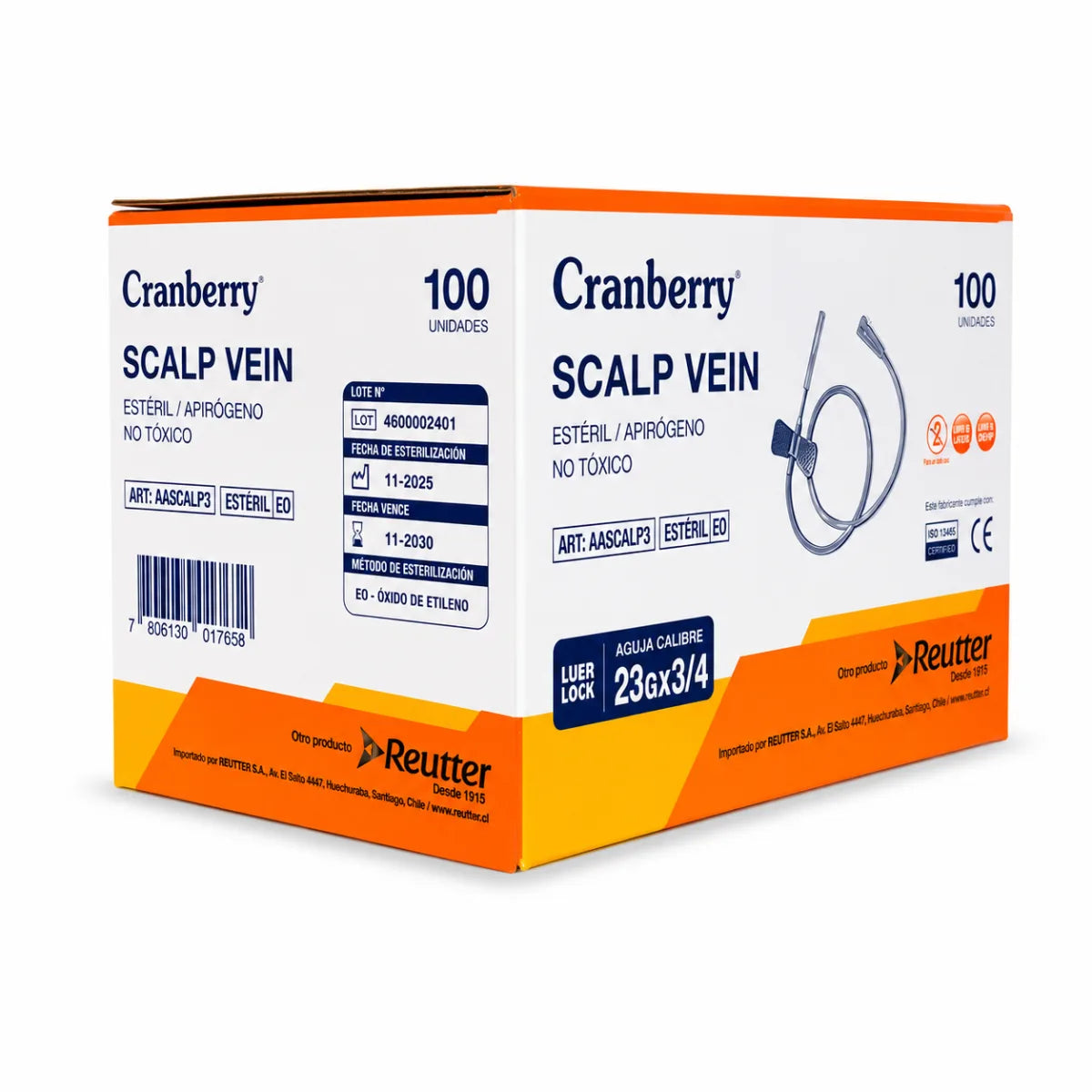 Scalp Vein - Mariposa Estéril Cranberry
