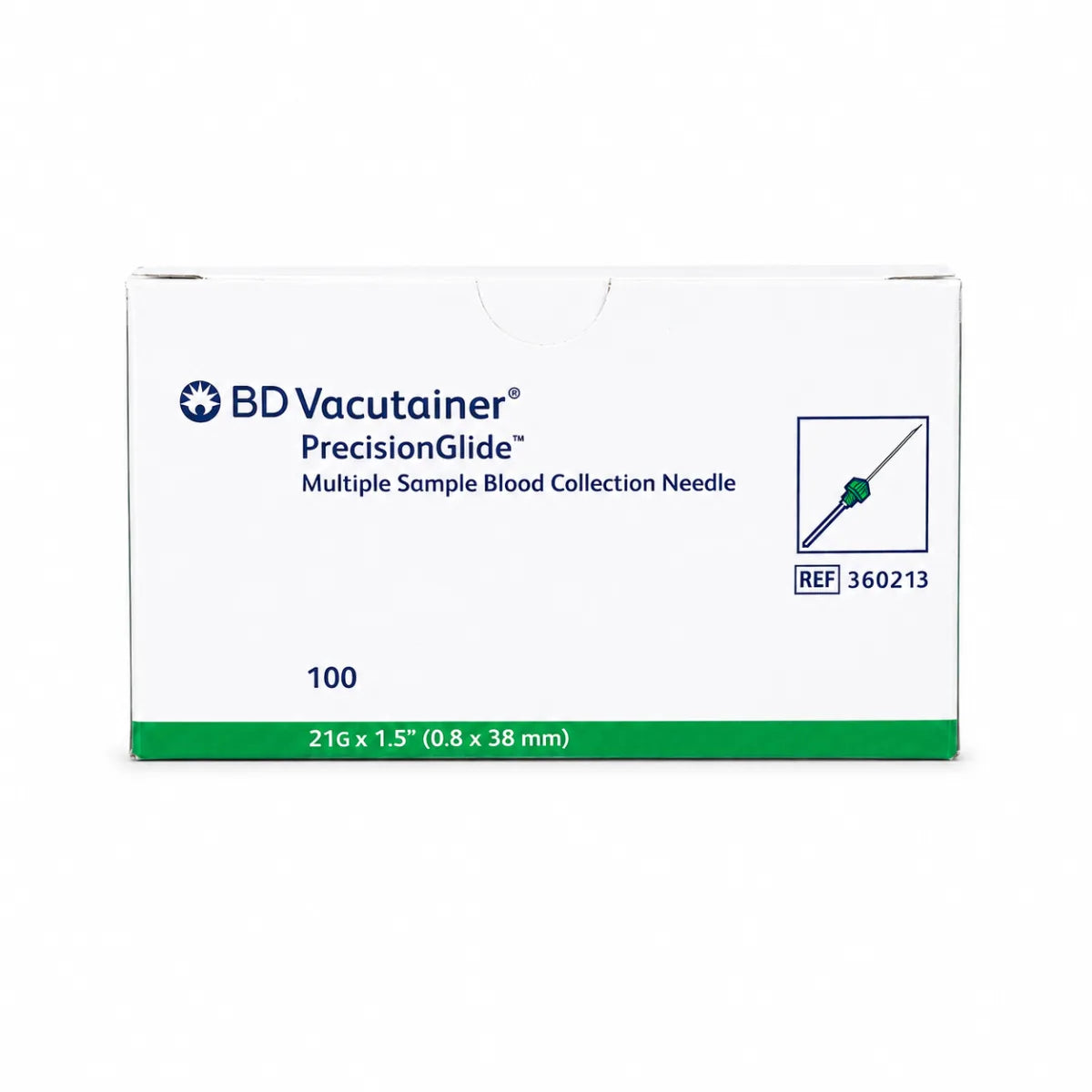Aguja BD Vacutainer PrecisionGlide Toma Múltiple 21G × 1,5" (x100)