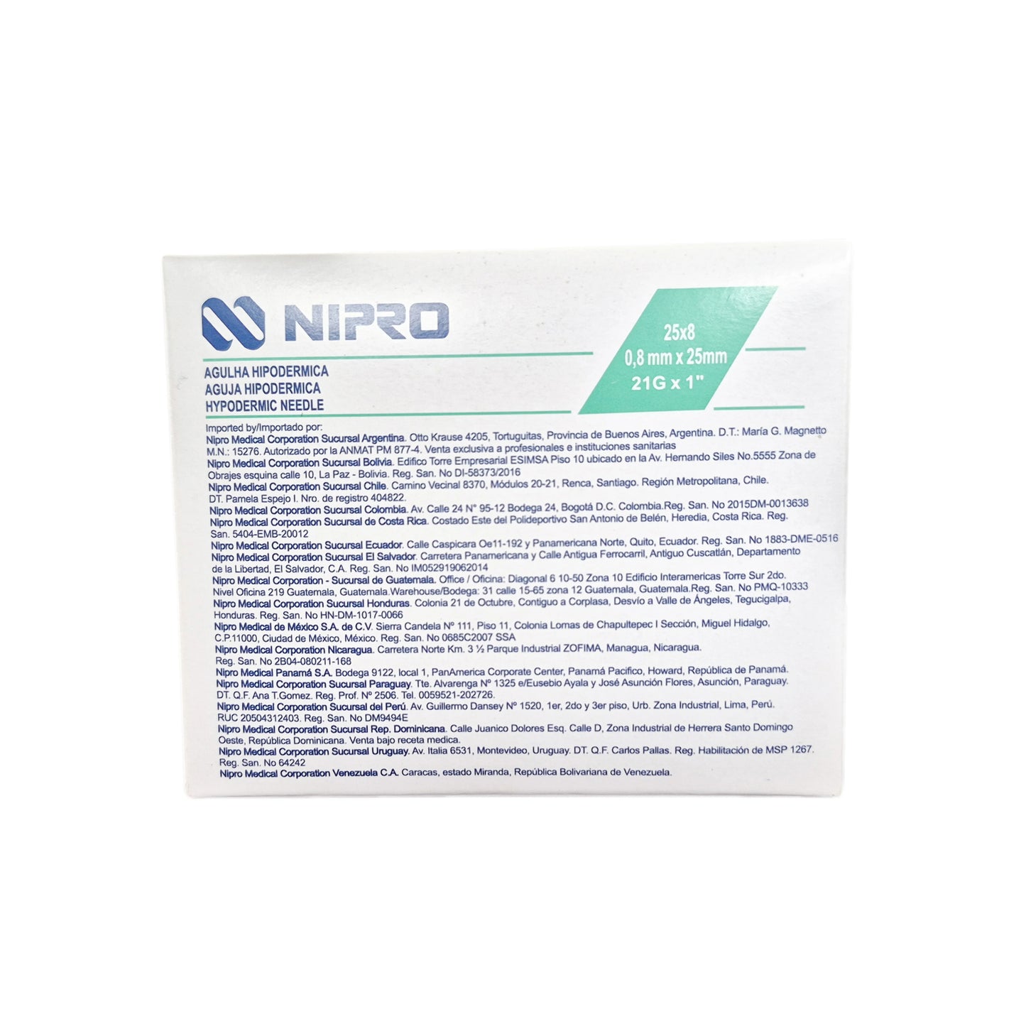Aguja Hipodérmica Nipro