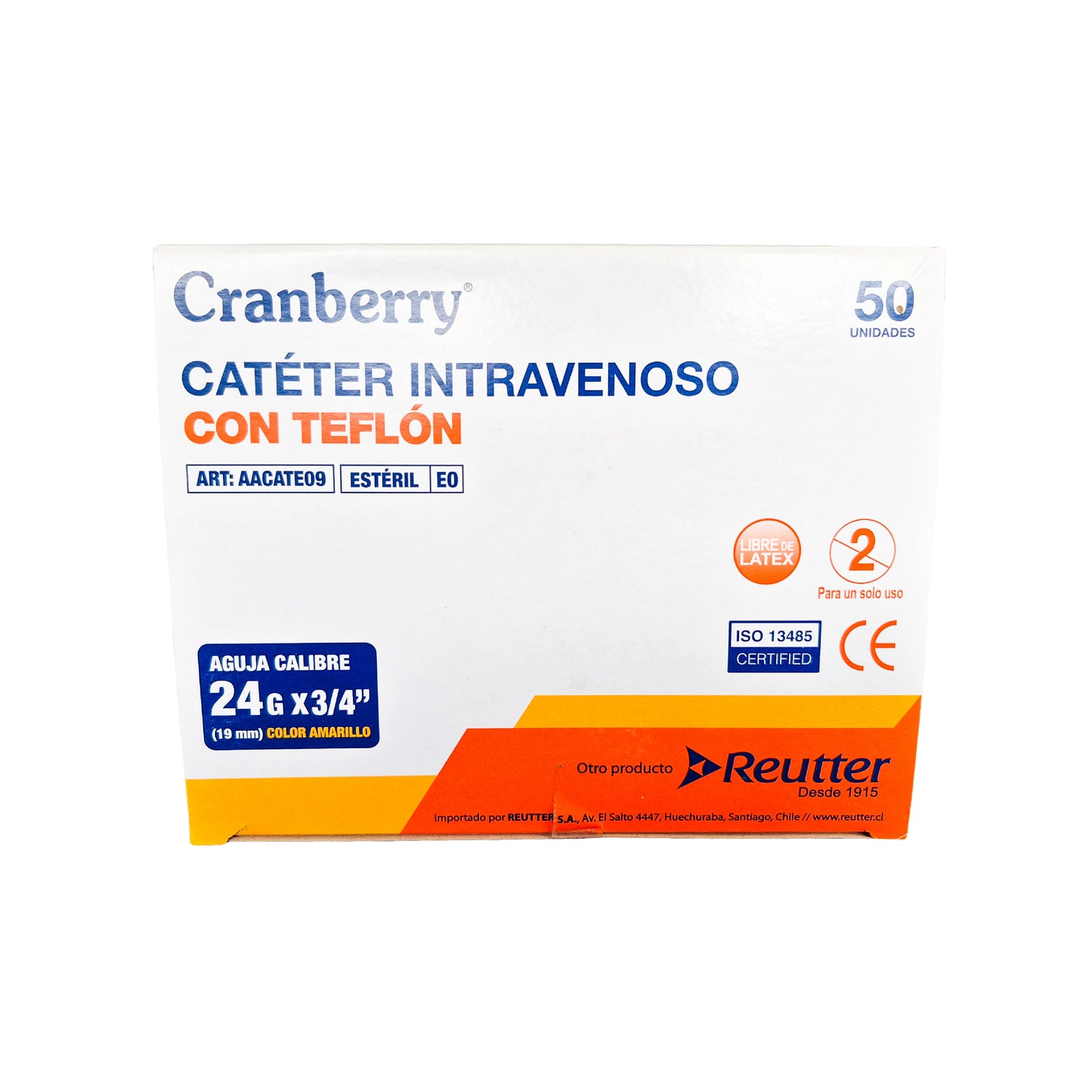 Catéter Intravenoso Periférico Estéril Cranberry – x50