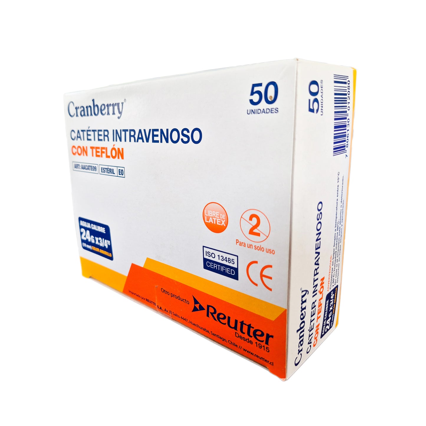Catéter Intravenoso Periférico Estéril Cranberry – x50