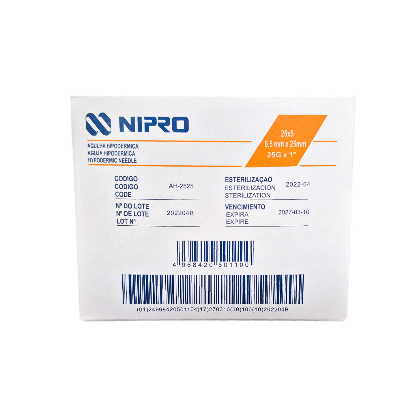 Aguja Hipodérmica Nipro