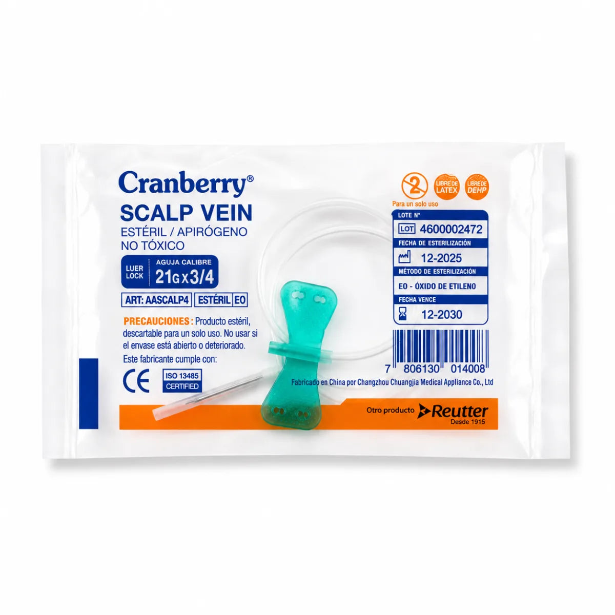 Scalp Vein - Mariposa Estéril Cranberry