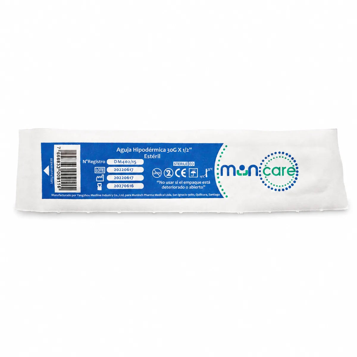 Aguja Hipodérmica Muncare 30G