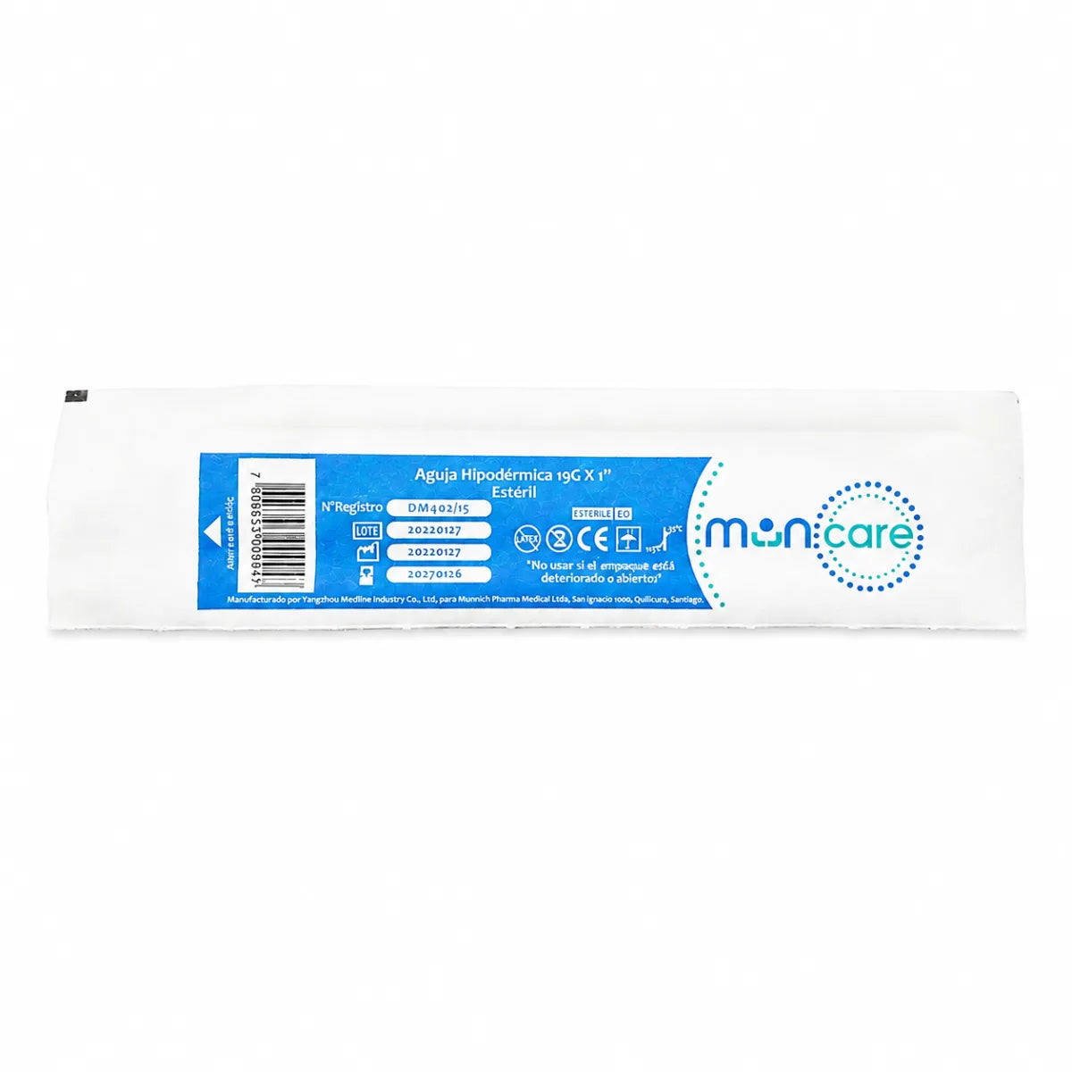 Aguja Hipodérmica Muncare 19G