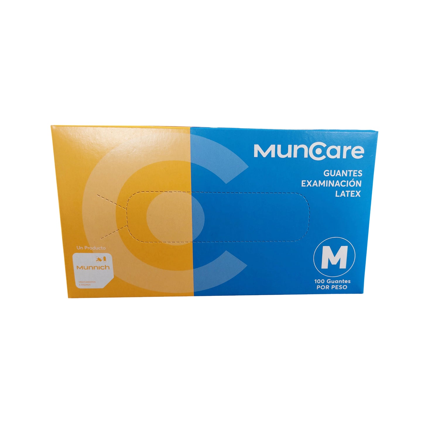 Guante de Látex Blanco Examinación Muncare x100