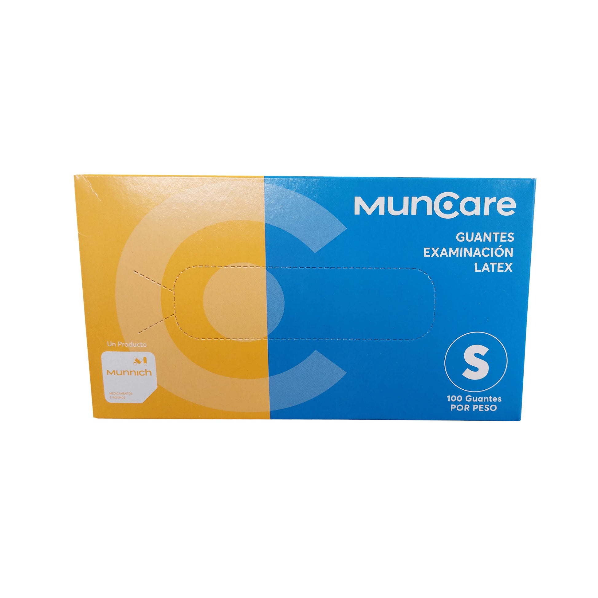Guante de Látex Blanco Examinación Muncare x100