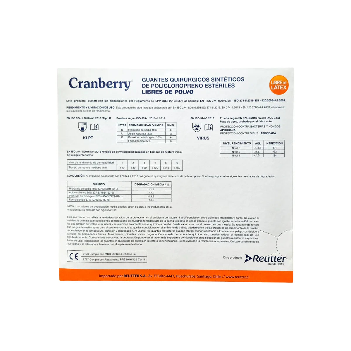 Guante de Poliisopreno Estéril Quirúrgico Cranberry