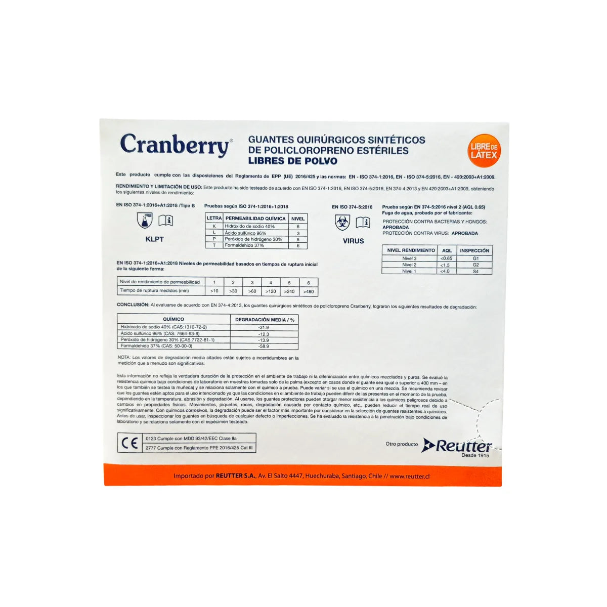 Guante de Poliisopreno Estéril Quirúrgico Cranberry