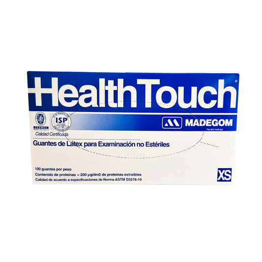 Guante de Látex Examinación Health Touch Caja por 100