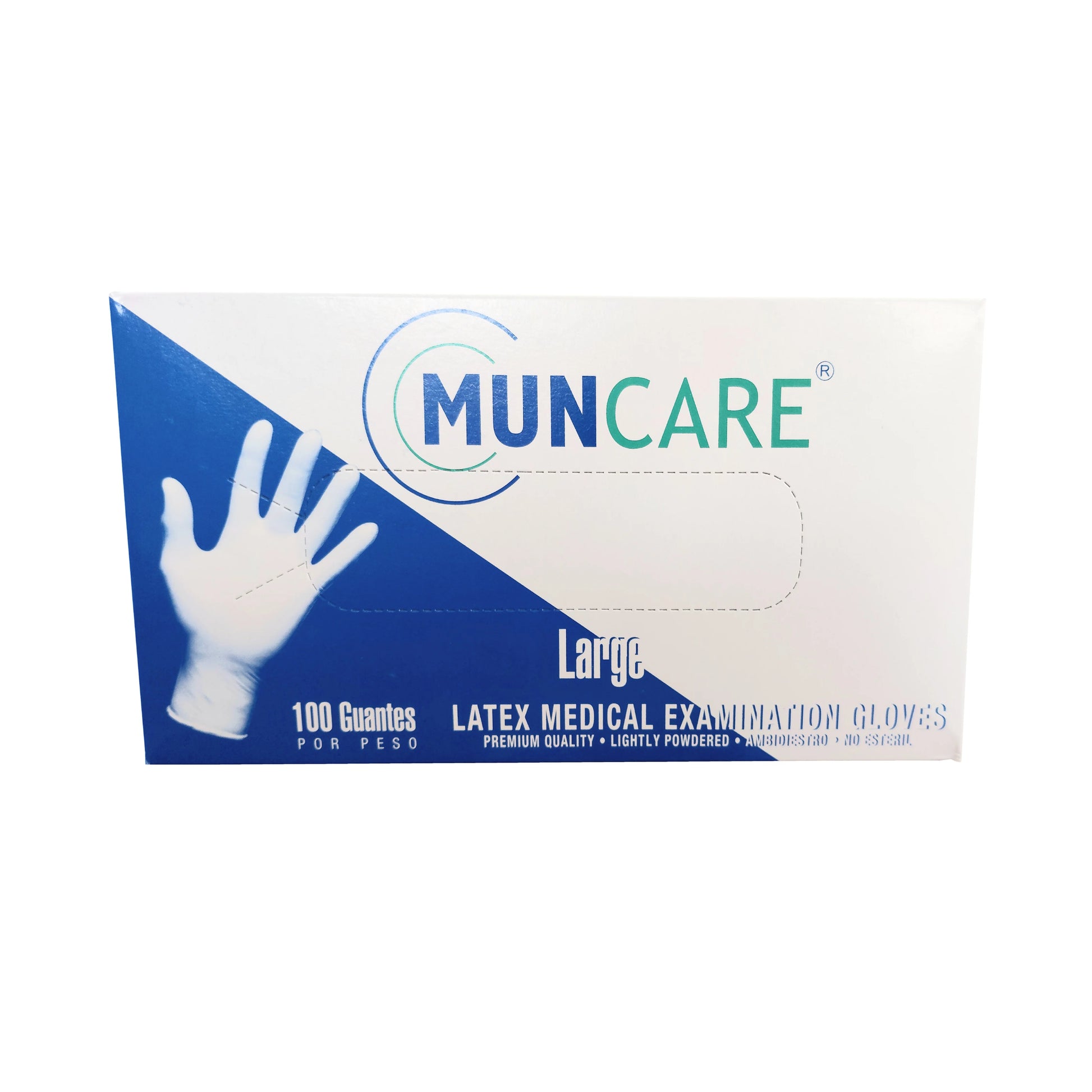 Guante de Látex Blanco Examinación Muncare x100