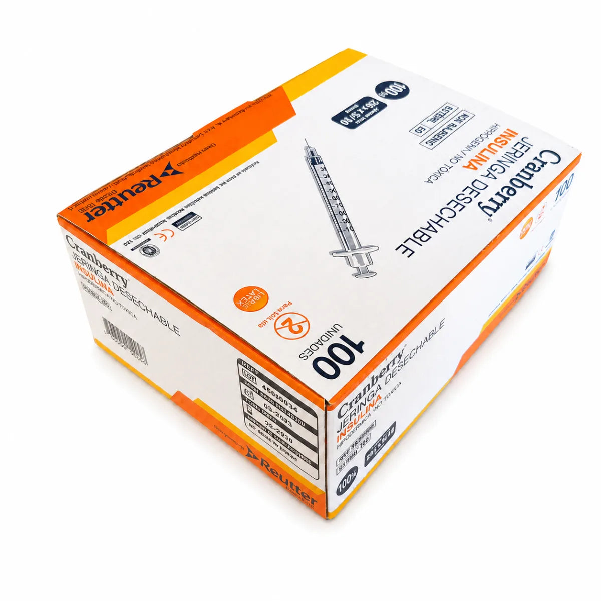 Jeringa de Insulina 100 UI 29G x100 Cranberry