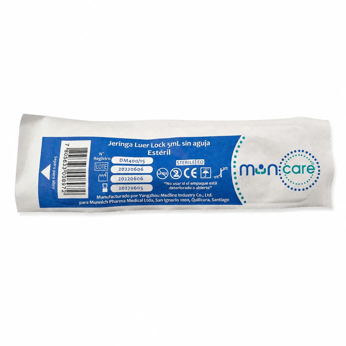 Jeringa Sin Aguja Muncare 5mL Lock x100
