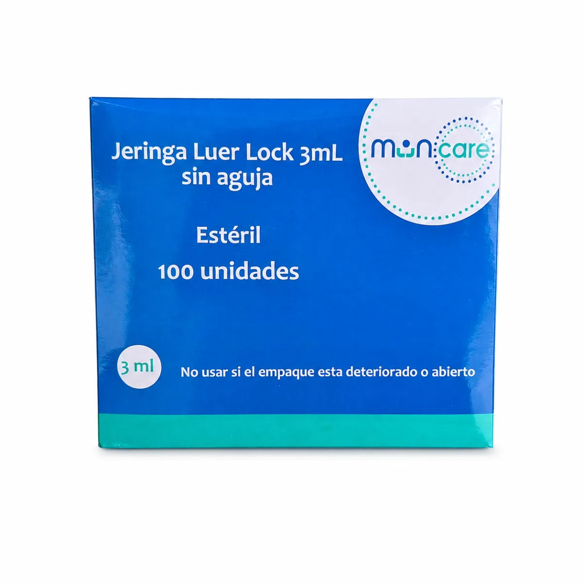Jeringa Sin Aguja Muncare 3mL Lock x100