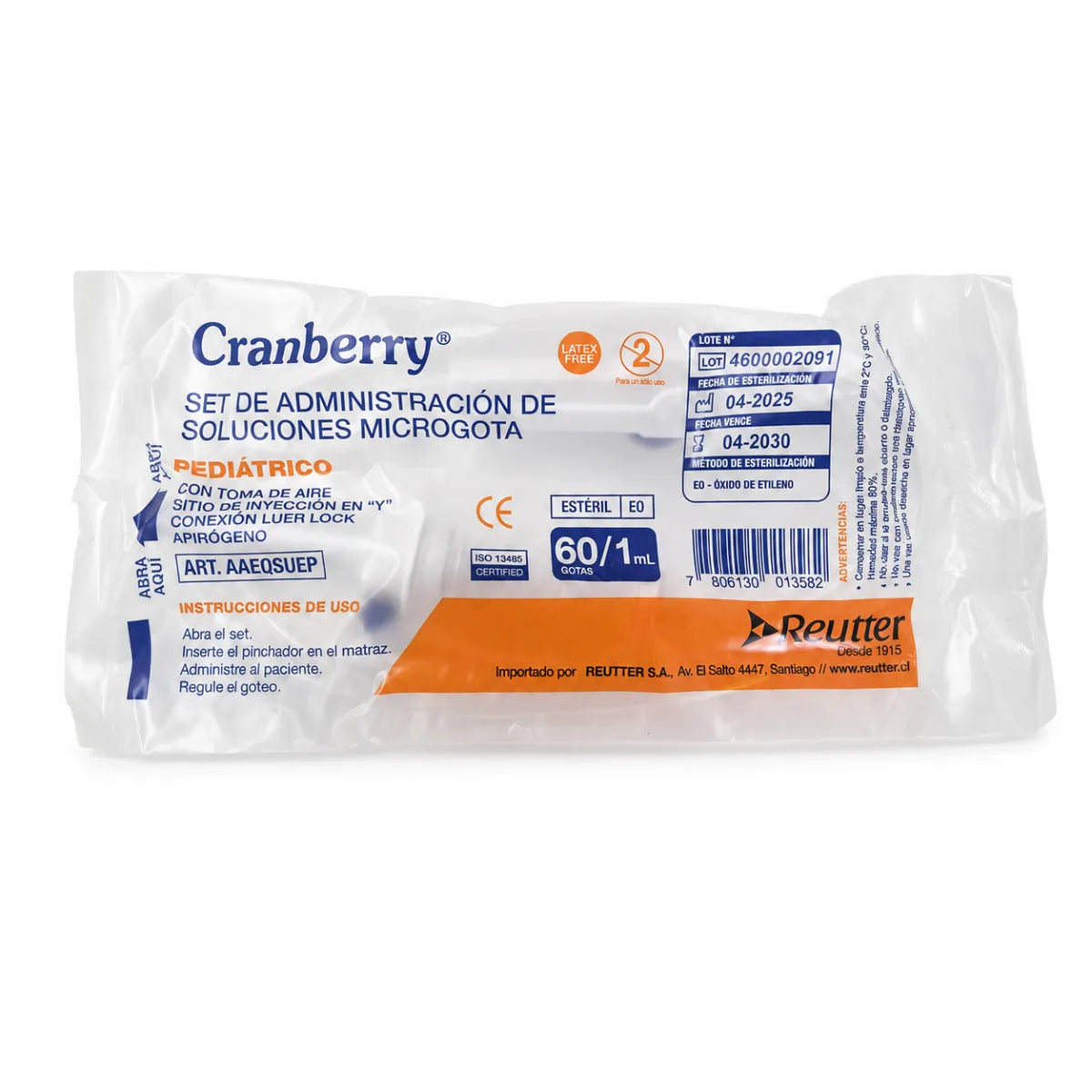 Set de Infusión Microgota Pediátrico Cranberry x25