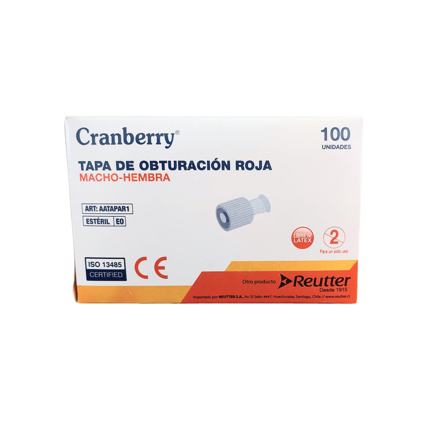 Tapa Roja Estéril Luer Lock – x100