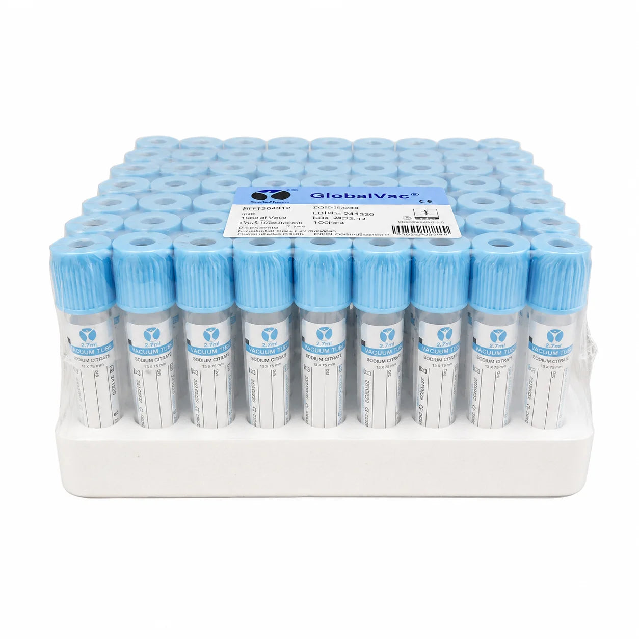 Tubos al Vacío para Muestras de Sangre GlobalVac