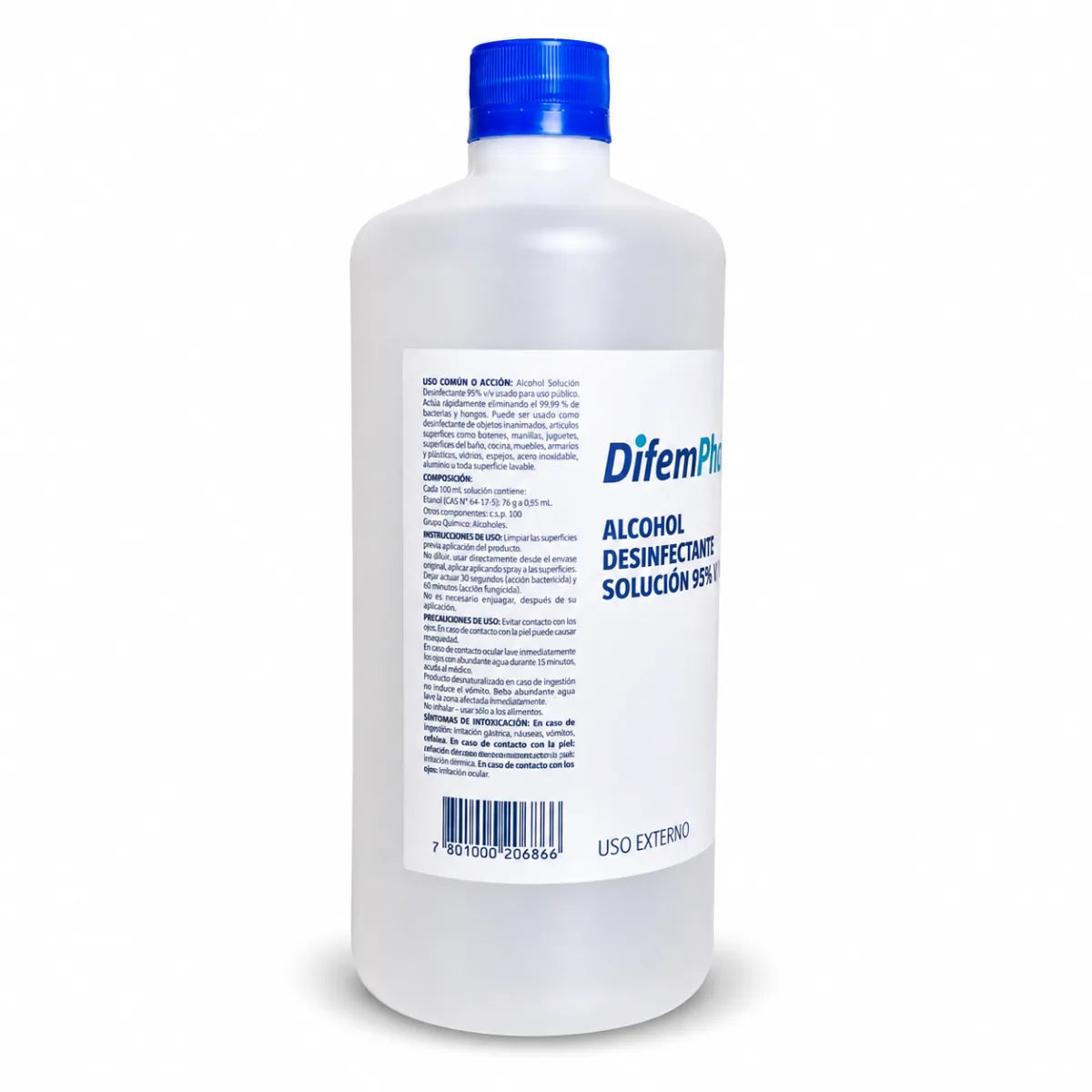 Alcohol Desnaturalizado 95% Difem Pharma 1000cc