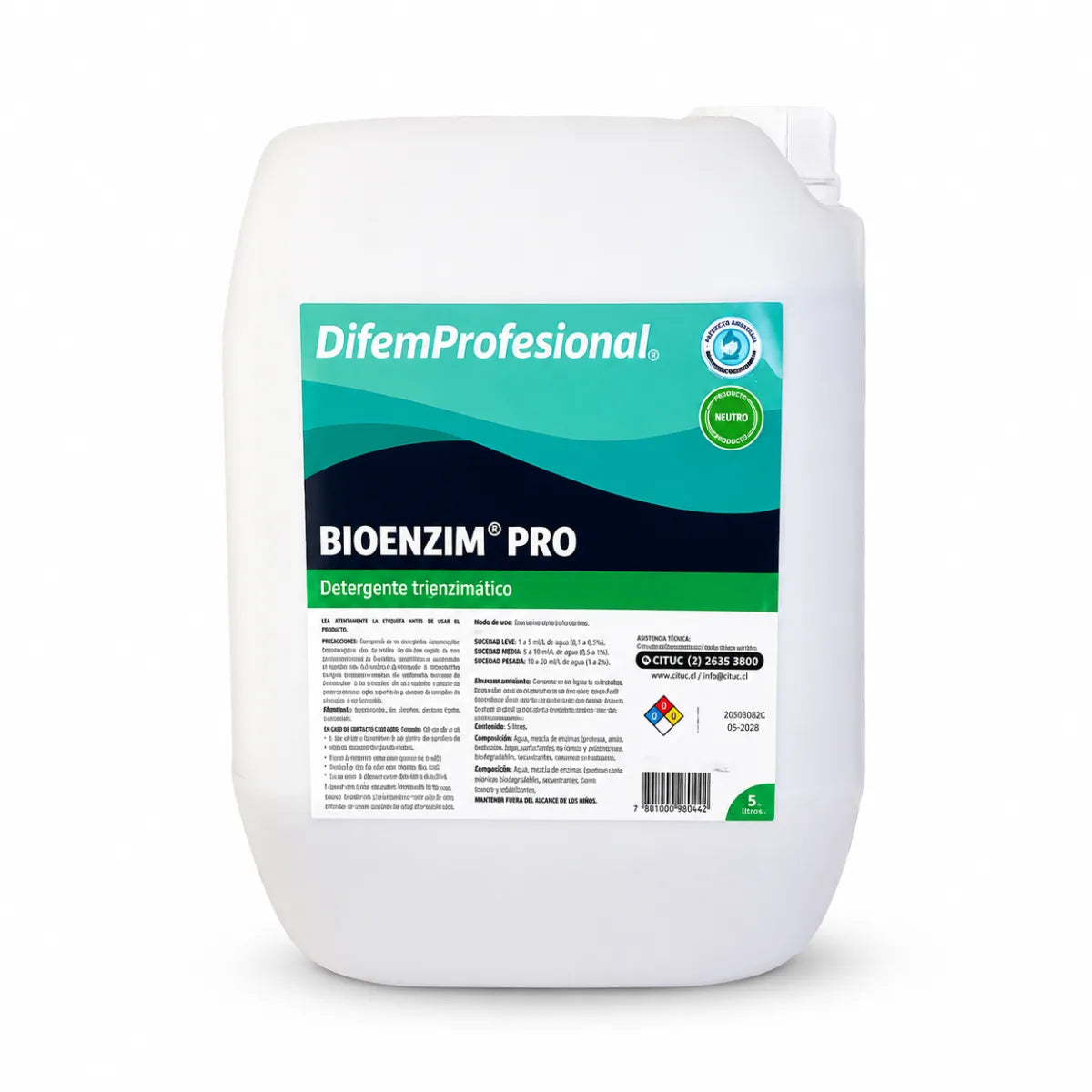 BIOENZIM Pro Detergente Enzimático Difem Profesional
