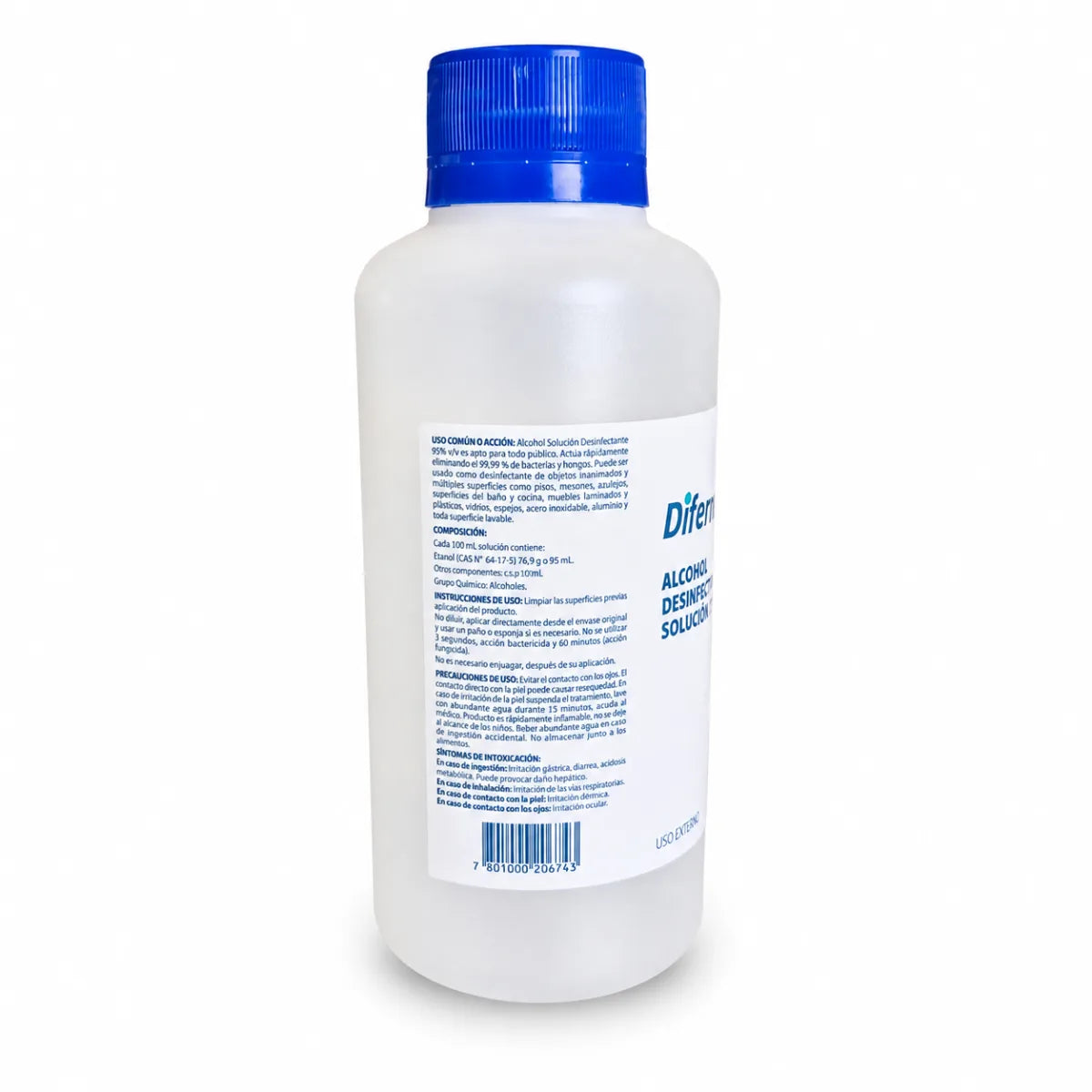 Alcohol Desnaturalizado 95% Difem Pharma 250cc