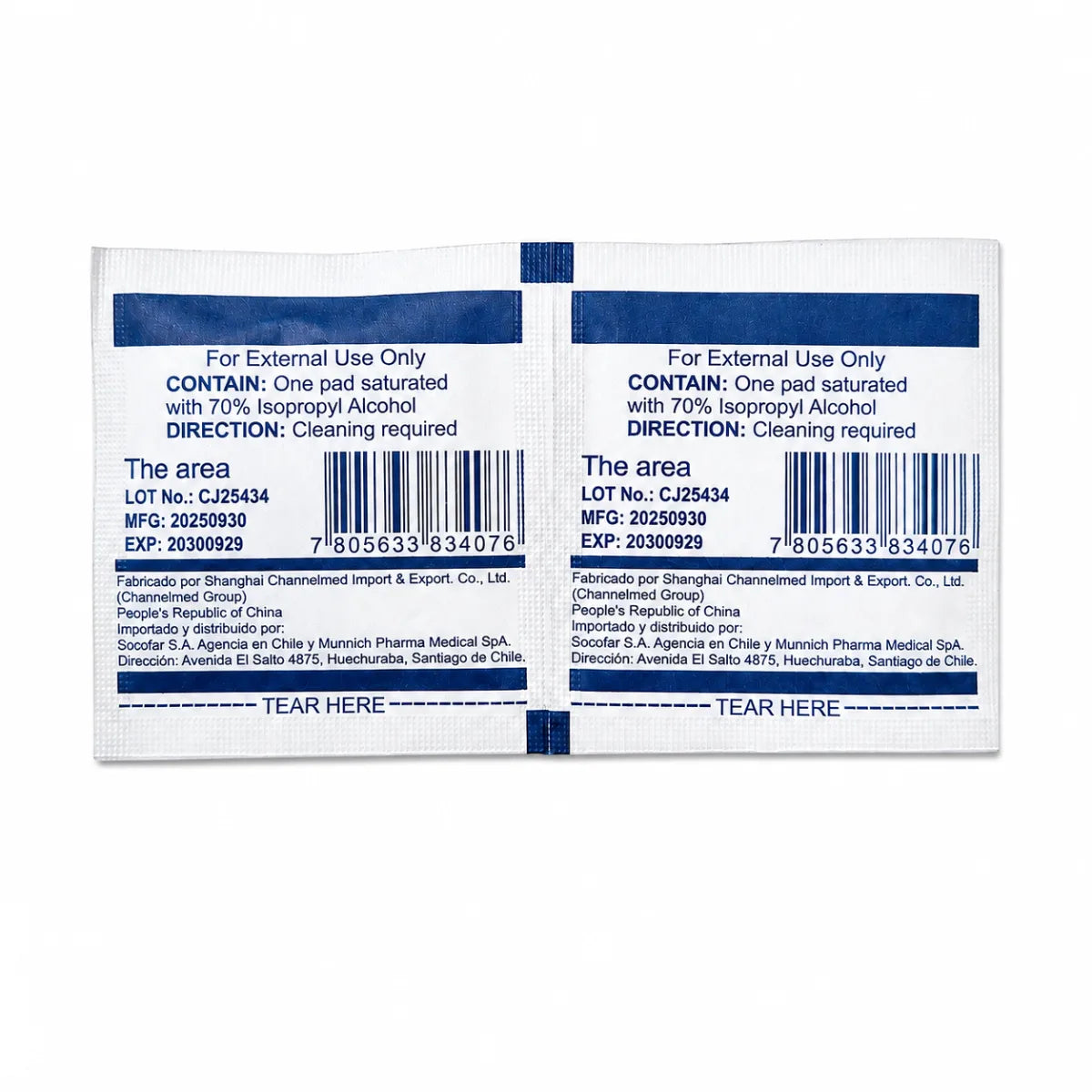Toallas Alcohol Isopropílico 70% ChannelMED (x200)
