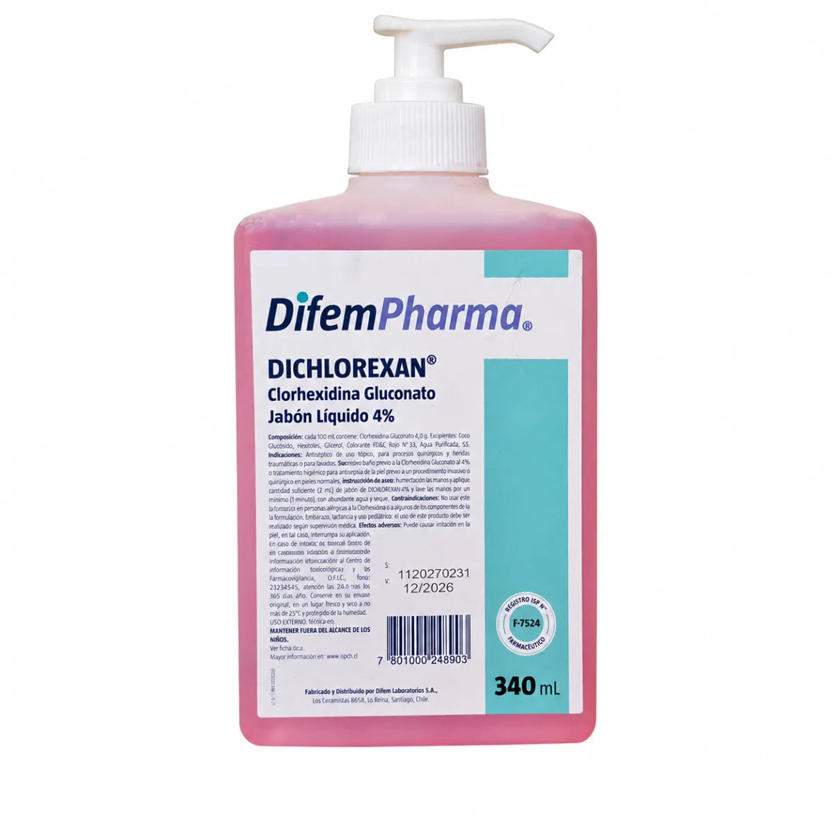 Dichlorexan 4% Jabón Líquido — Clorhexidina Gluconato DifemPharma