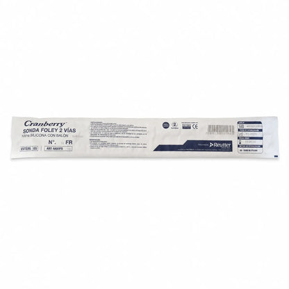 Sonda Foley 2 Vías 100% Silicona con Balón Cranberry