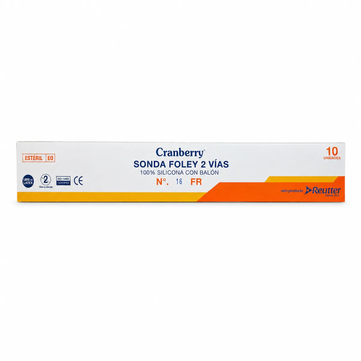 Sonda Foley 2 Vías 100% Silicona con Balón Cranberry