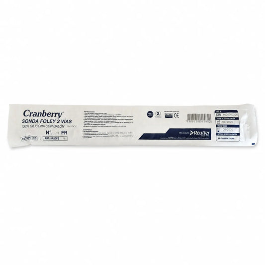 Sonda Foley 2 Vías 100% Silicona con Balón Cranberry